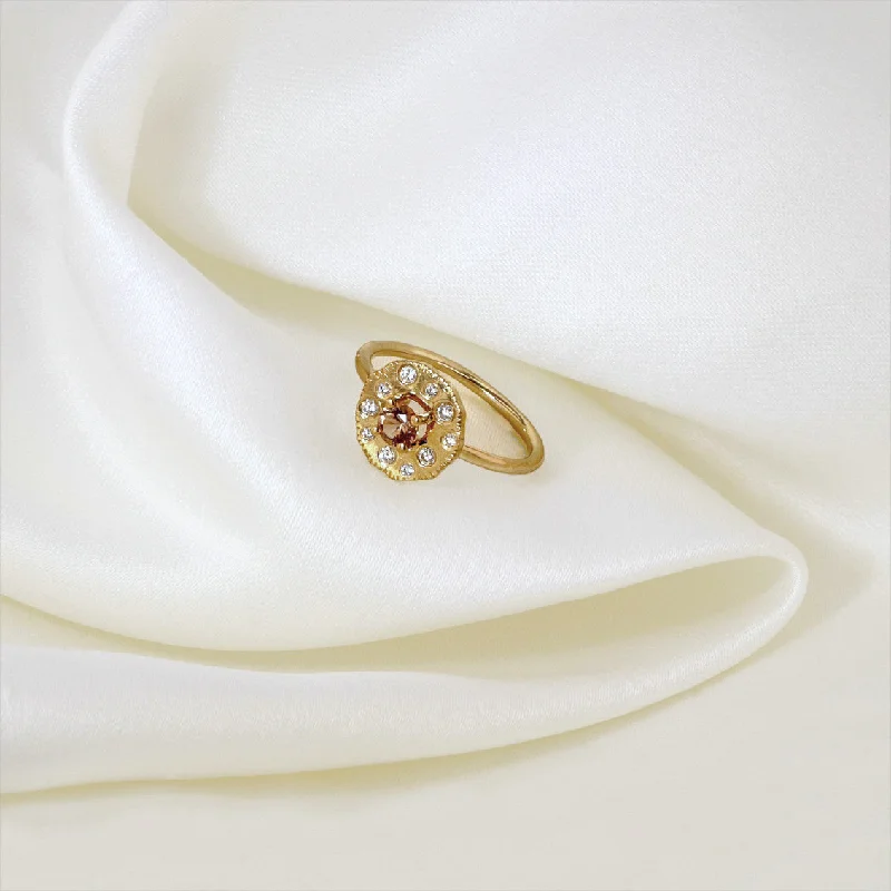 Solitaire Diamond Ring for Engagement-Universe 18K Gold Ring