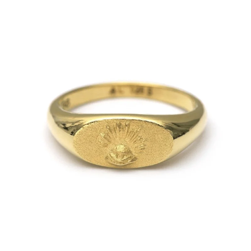 Thin Gold Ring for Women-Love Seeks Gold Plated Ring