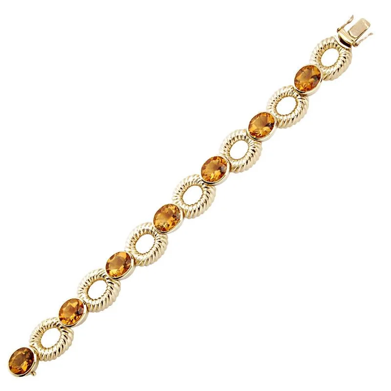 Handmade Silver Bracelet-Bracelet-Citrine  (1246B)